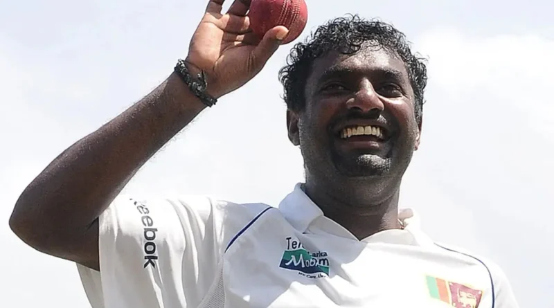 Muttiah Muralitharan reached the magical figure in the last minute.
