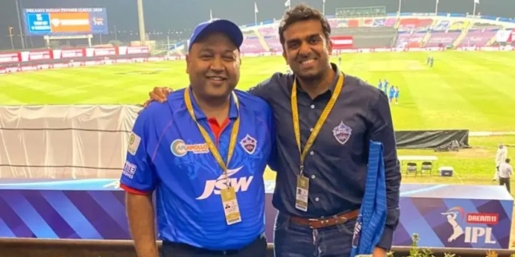 Delhi Capitals owners Kiran Kumar Grandhi and Parth Jindal.