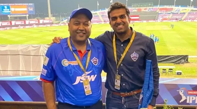 Delhi Capitals owners Kiran Kumar Grandhi and Parth Jindal.