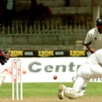 sanath Jayasuriya sweeps on his way to a triple-century,Aug 05, 1997