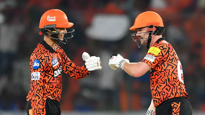 Travis Head and Abhishek Sharma of SRH.