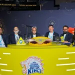 Chennai Super Kings team management at Tata IPL Auction.