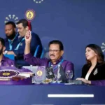 Kolkata Knight Riders team management at Tata IPL Auction.