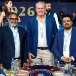 Lucknow Super Giants team management at Tata IPL Auction.