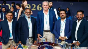 Lucknow Super Giants team management at Tata IPL Auction.