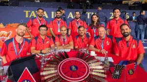 Royal Challengers Bengaluru team management at Tata IPL Auction.