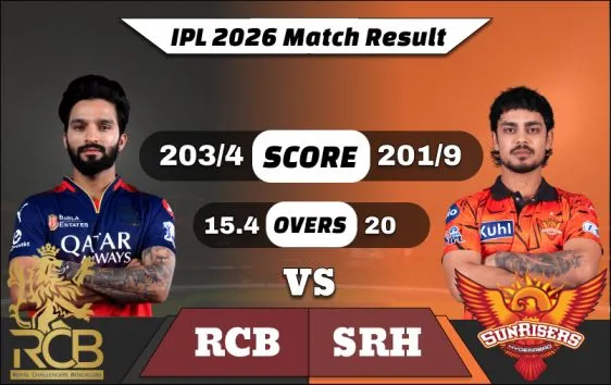 IPL 2026 RCB vs SRH Match Result