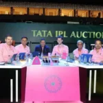 Rajasthan Royals team management at Tata IPL Auction.