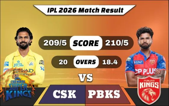 IPL 2026 CSK vs PBKS Match Result