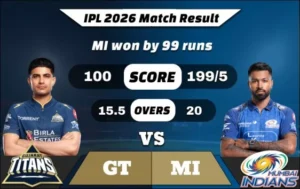 IPL 2026 GT vs MI Match Result