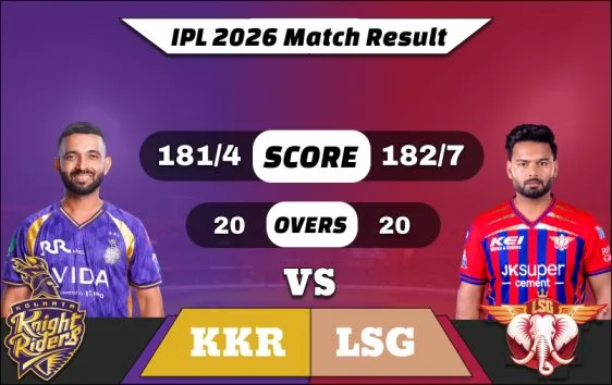 IPL 2026 KKR vs LSG Match Result
