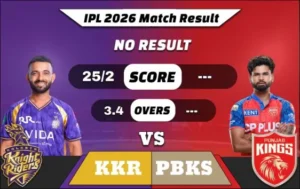IPL 2026 KKR vs PBKS Match Result