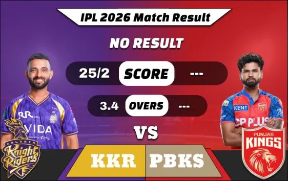 IPL 2026 KKR vs PBKS Match Result