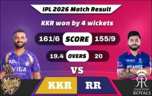 IPL 2026 KKR vs RR Match Result