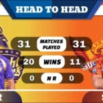 SRH vs KKR Head to Head