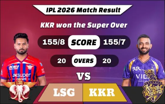IPL 2026 LSG vs KKR Match Result
