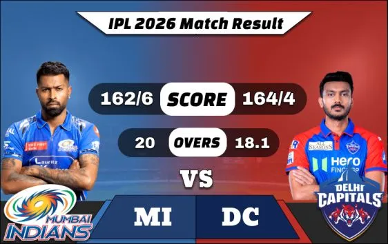 IPL 2026 MI vs DC Match Result