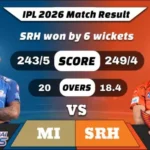 IPL 2026 MI vs SRH Match 41 Result