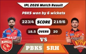 IPL 2026 PBKS vs SRH Match Result