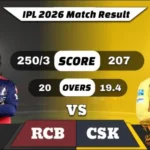 IPL 2026 RCB vs CSK Match Result
