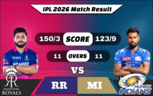 IPL 2026 RR vs MI Match Result