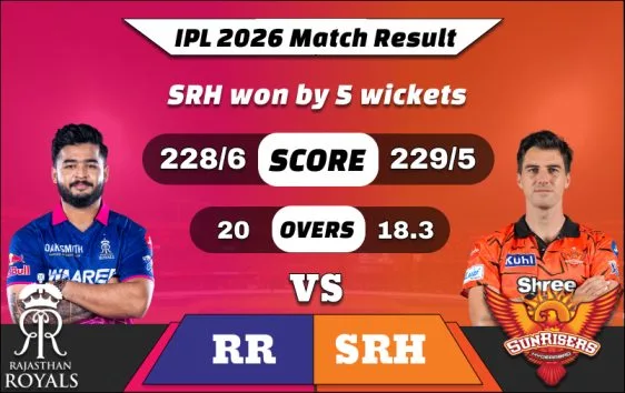 IPL 2026 RR vs SRH Match Result