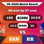 IPL 2026 Eliminator : SRH vs RR Match 72 Result