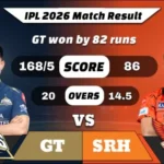 IPL 2026 GT vs SRH Match 56 Result