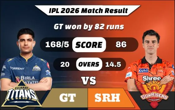 IPL 2026 GT vs SRH Match 56 Result