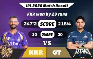 IPL 2026 KKR vs GT Match 60 Result