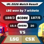 IPL 2026 LSG vs CSK Match 59 Result