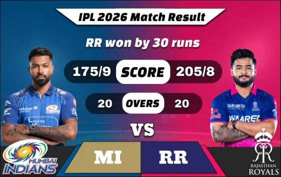 IPL 2026 MI vs RR Match 69 Result