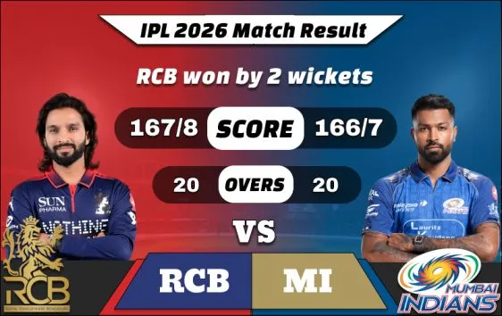 IPL 2026 RCB vs MI Match 54 Result