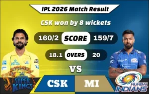 IPL 2026 CSK vs MI Match 44 Result