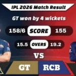 IPL 2026 GT vs RCB Match 42 Result