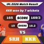 IPL 2026 SRH vs KKR Match 45 Result