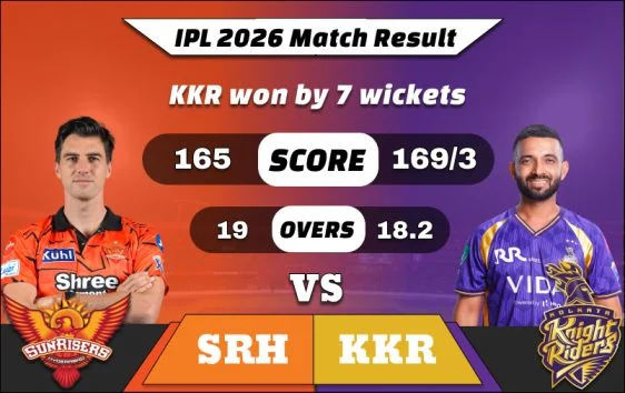 IPL 2026 SRH vs KKR Match 45 Result