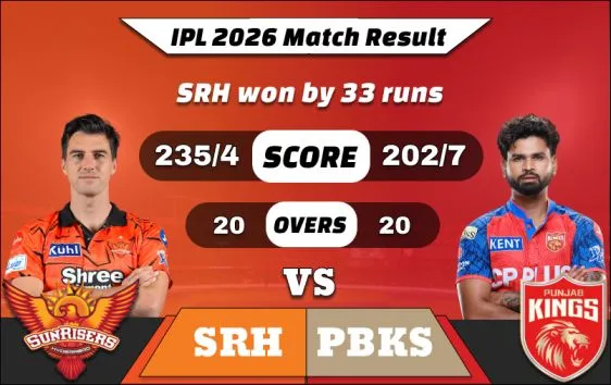 IPL 2026 SRH vs PBKS Match 49 Result