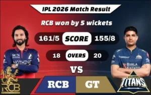 IPL 2026 Final : RCB vs GT Match 74 Result
