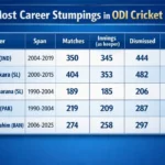 Most Career Stumpings in ODI Cricket. Note: This image is AI-generated.