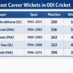 Most Career Wickets in ODI Cricket. Note: This image is AI-generated.